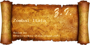 Zombai Itala névjegykártya